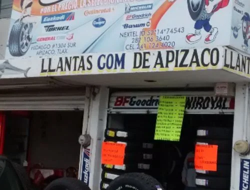 llanteras en Apizaco